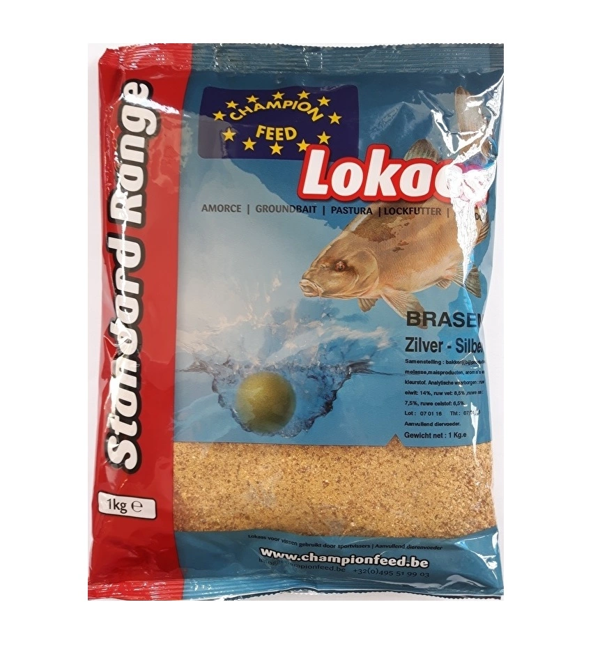 Champion Feed Brasem Zilver Bruin Witvis Visvoer 1kg 1 Champion Feed Brasem Zilver Bruin Witvis Visvoer 1kg