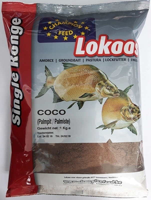 Champion Feed Coco Bruin Witvis Visvoer 1kg 1 Champion Feed Coco Bruin Witvis Visvoer 1kg