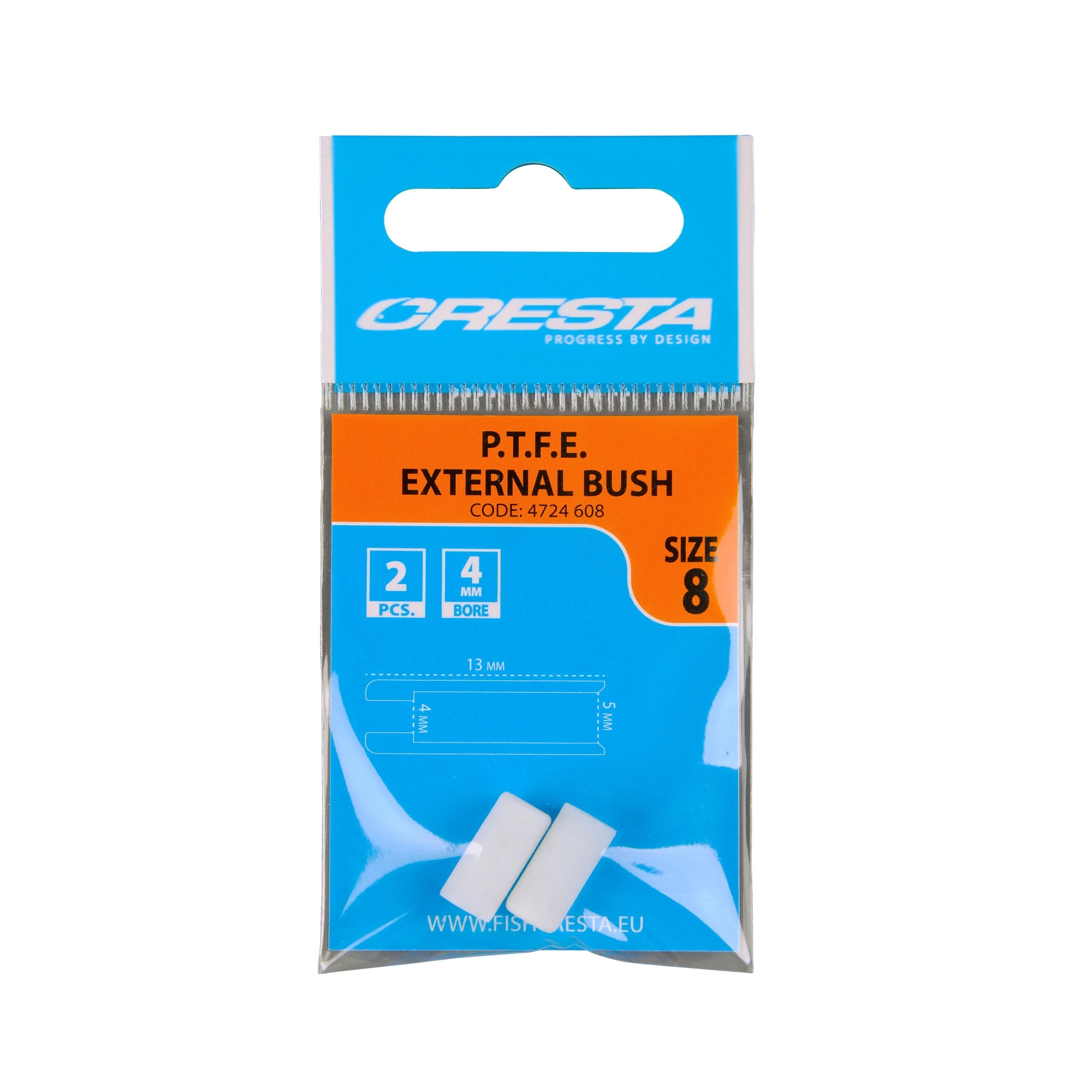Cresta P.T.F.E. External Bush Wit Witvis Toebehoor Viselastiek Size 8 1 Cresta P.T.F.E. External Bush Wit Witvis Toebehoor Viselastiek Size 8