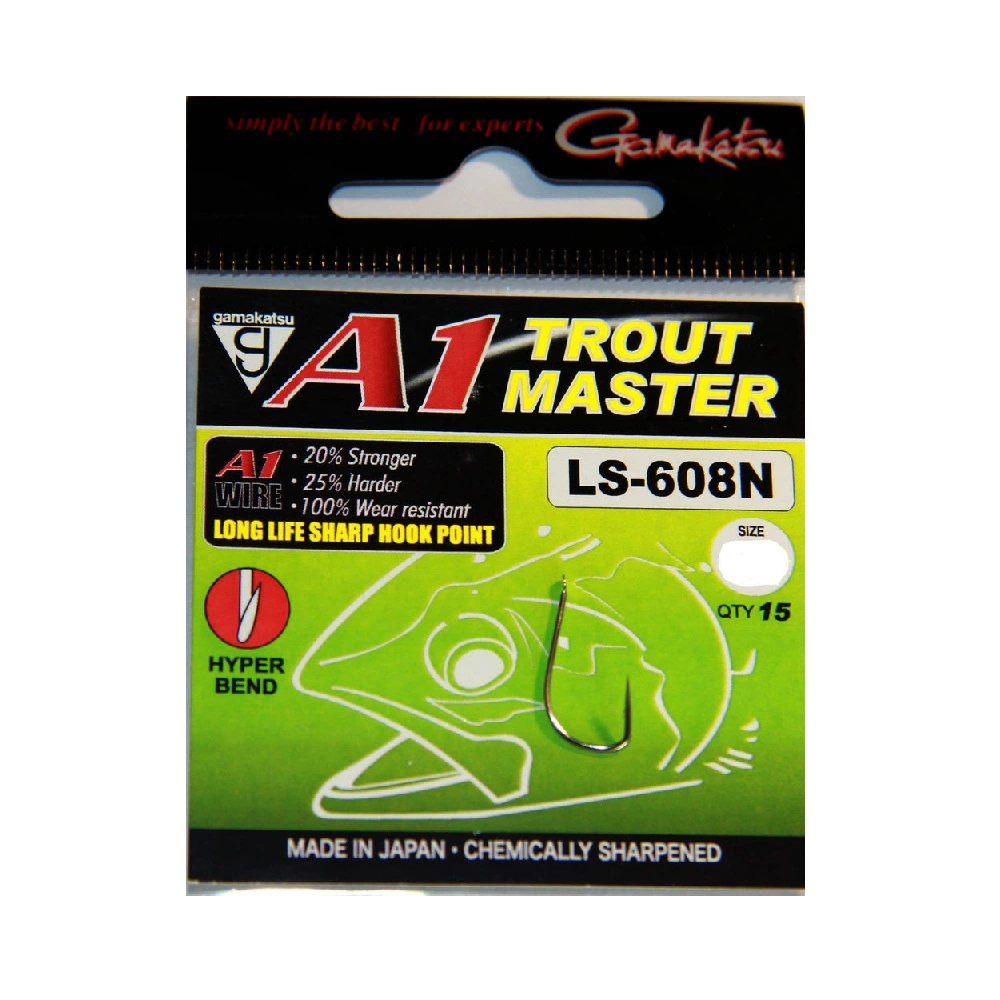 Gamakatsu A1 Troutmaster LS-608 Zilver Witvis Vishaak 6 1 Gamakatsu A1 Troutmaster LS-608 Zilver Witvis Vishaak 6