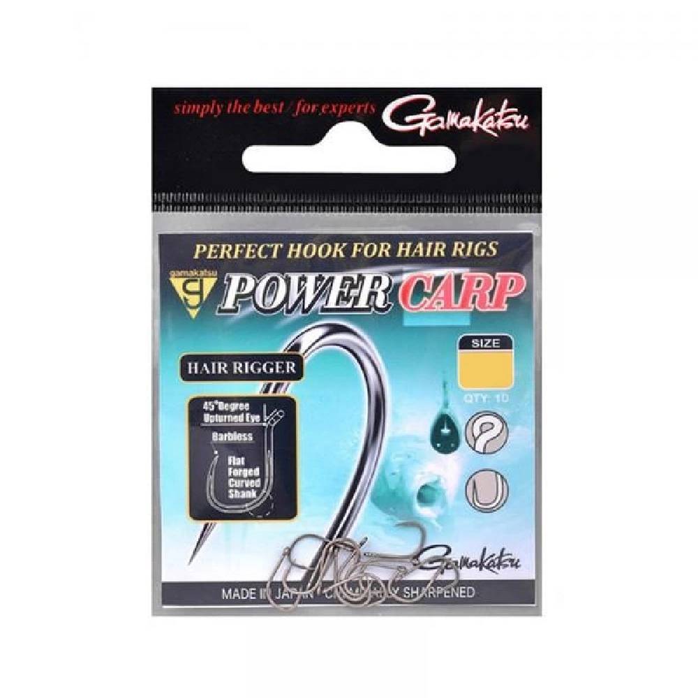 Gamakatsu Power Carp Hair Rigger Barbless Brons Witvis Vishaak 14 1 Gamakatsu Power Carp Hair Rigger Barbless Brons Witvis Vishaak 14