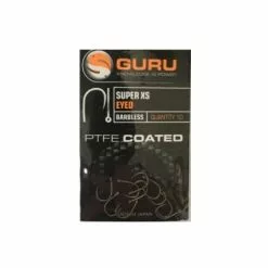 Guru Super XS Eyed Barbless Grijs - Zwart Witvis Vishaak 20