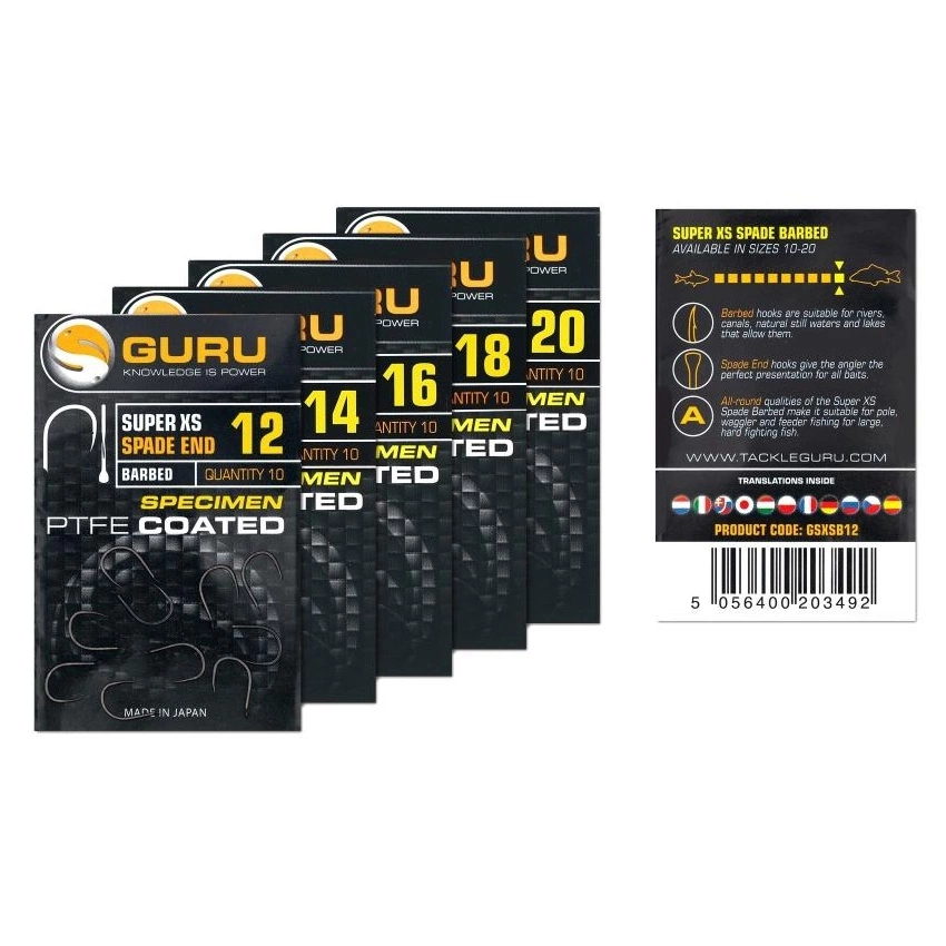 Guru Super XS Spade Barbeb Grijs Witvis Vishaak 10 1 Guru Super XS Spade Barbeb Grijs Witvis Vishaak 10