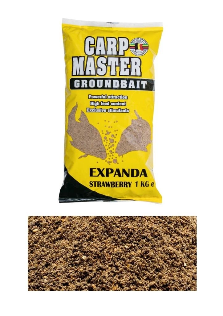 Marcel Van Den Eynde Carp Master Expanda Strawberry Bruin - Geel Witvis Visvoer 1kg 1 Marcel Van Den Eynde Carp Master Expanda Strawberry Bruin - Geel Witvis Visvoer 1kg