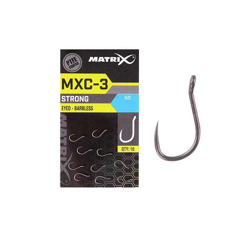 Matrix MXC-3 Eyed Barbless Zilver - Nickel Witvis Vishaak 16 1 Matrix MXC-3 Eyed Barbless Zilver - Nickel Witvis Vishaak 16