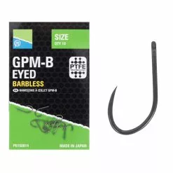 Prestoninno GPM-B Eyed Barbless Nickel Witvis Vishaak 14