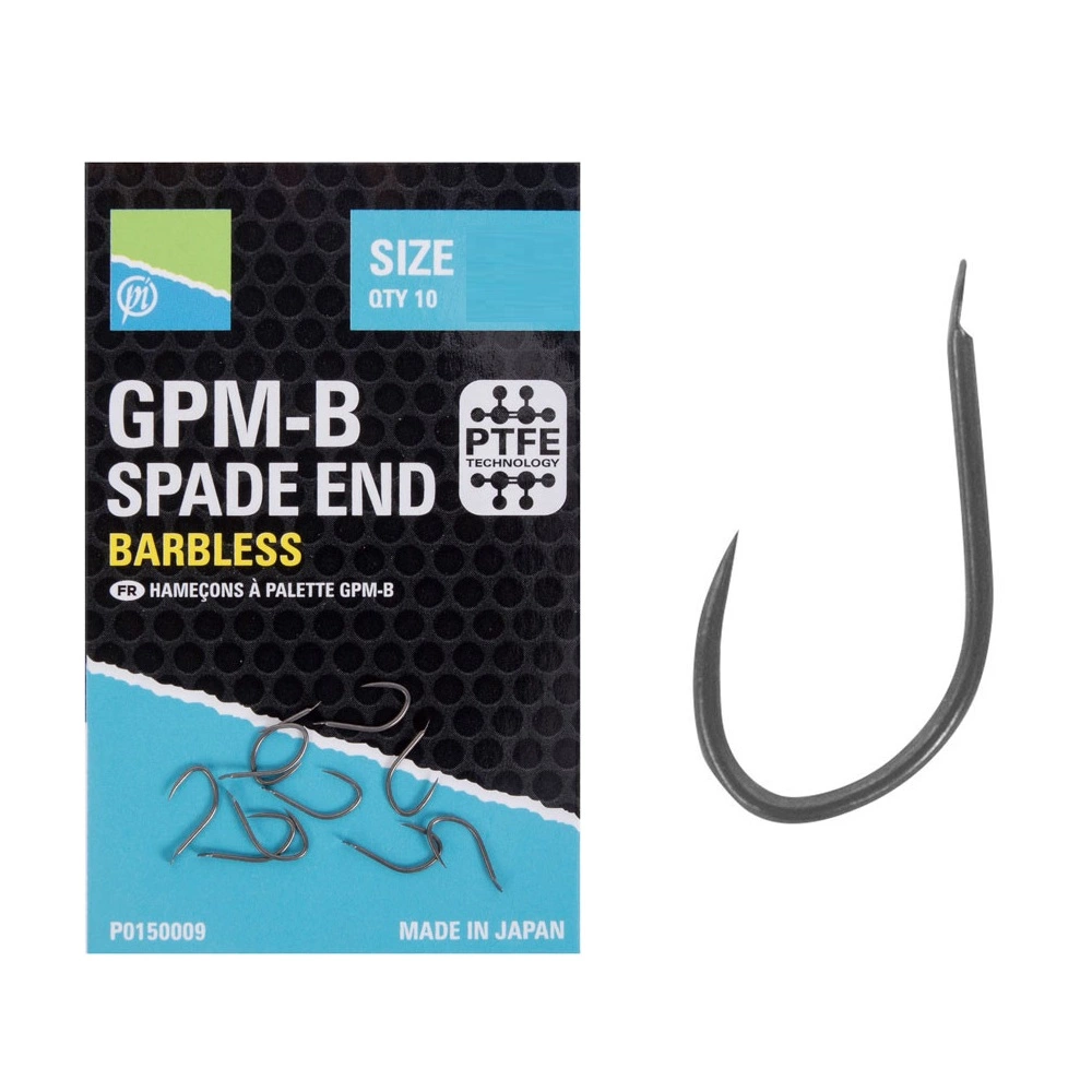 Prestoninno GPM-B Spade End Barbless Nickel Witvis Vishaak 14 1 Prestoninno GPM-B Spade End Barbless Nickel Witvis Vishaak 14