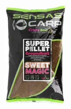 Sensas Super Pellet Groundbait Sweet Magic 1kg Bruin Witvis Visvoer