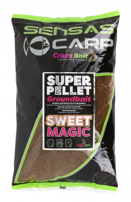 Sensas Super Pellet Groundbait Sweet Magic 1kg Bruin Witvis Visvoer 1 Sensas Super Pellet Groundbait Sweet Magic 1kg Bruin Witvis Visvoer