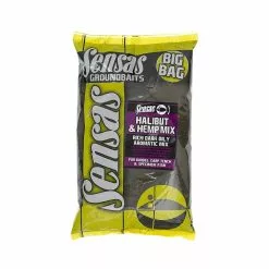 Sensas Big Bag Halibut & Hemp Mix 2kg Zwart Witvis Visvoer