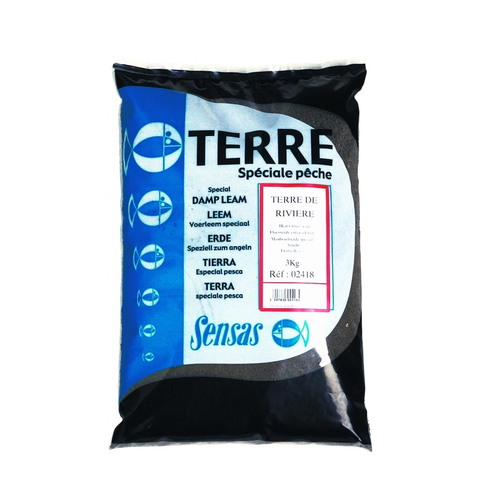 Sensas Rivier (Zware Leem) 3kg Zwart Witvis Visvoer 1 Sensas Rivier (Zware Leem) 3kg Zwart Witvis Visvoer