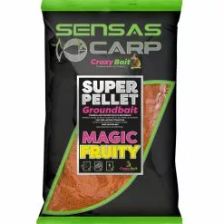 Sensas Super Pellet Groundbait Magic Fruity 1kg Oranje Witvis Visvoer