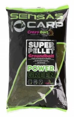 Sensas Super Pellet Groundbait Power Green 1kg Groen Witvis Visvoer
