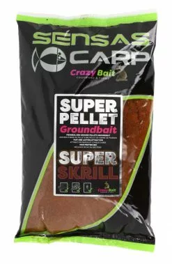 Sensas Super Pellet Groundbait Super Krill 1kg Bruin Witvis Visvoer