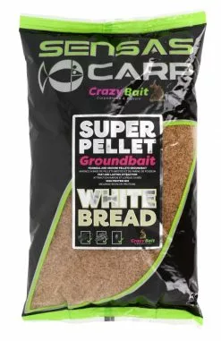 Sensas Super Pellet Groundbait White Bread 1kg Bruin Witvis Visvoer