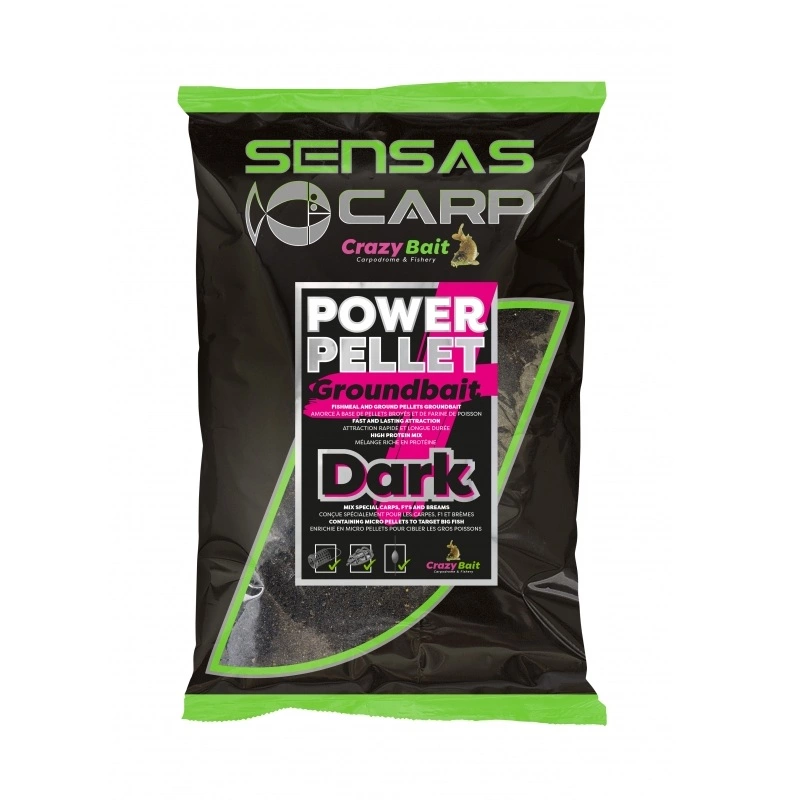 Sensas UK Power Pellet Plus Dark Zwart Witvis Visvoer 2kg 1 Sensas UK Power Pellet Plus Dark Zwart Witvis Visvoer 2kg